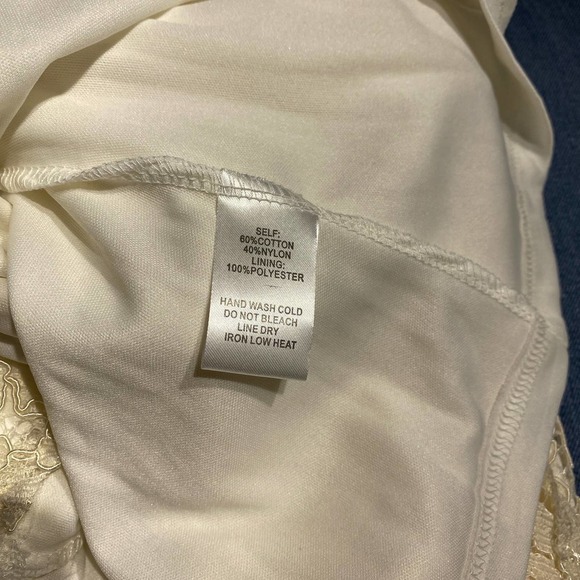 Lulus Womens Zenith ivory white Floral Lace Halter Neck Formal Maxi Dress Large - Picture 15 of 16